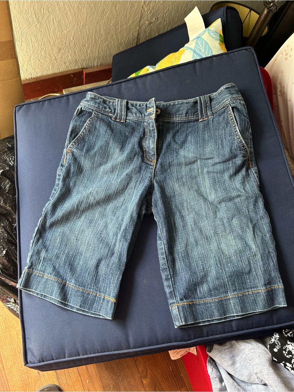 LOFT Blue Denim Women's Bermuda Shorts